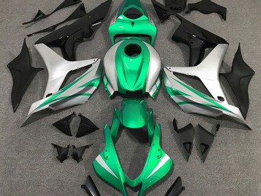 2007-2008 Bright Green and Silver OEM Style Honda CBR600RR Fairings Canada