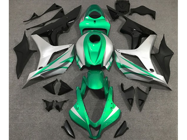 2007-2008 Bright Green and Silver OEM Style Honda CBR600RR Fairings Canada