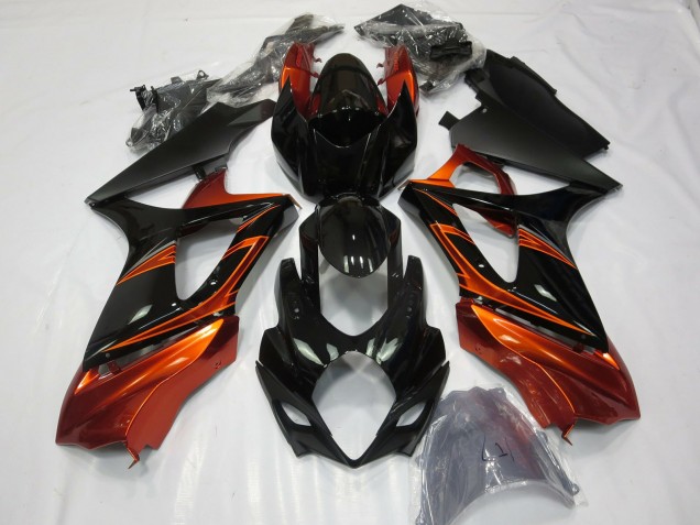 2007-2008 Burnt Orange and Black Suzuki GSXR 1000 Fairings Canada 2007-2008 Burnt Orange and Black Suzuki GSXR 1000 Fairings Canada