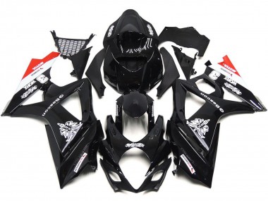 2007-2008 Custom Black with hint of white and red Suzuki GSXR 1000 Fairings Canada
