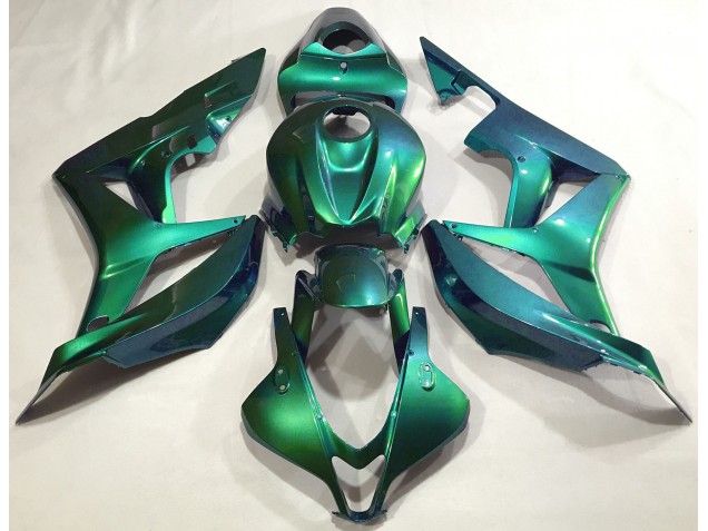 2007-2008 Emerald Green Plain Honda CBR600RR Fairings Canada