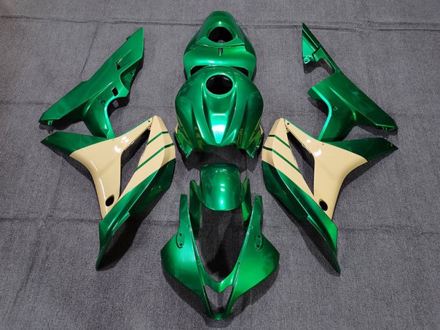 2007-2008 Emerald Green and Tan Honda CBR600RR Fairings Canada 2007-2008 Emerald Green and Tan Honda CBR600RR Fairings Canada