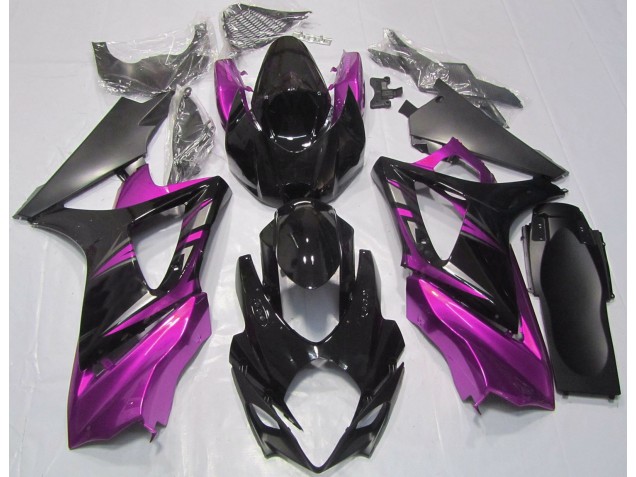 2007-2008 Gloss Black and Pink Suzuki GSXR 1000 Fairings Canada 2007-2008 Gloss Black and Pink Suzuki GSXR 1000 Fairings Canada