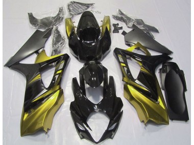 2007-2008 Gloss Black and Yellow Suzuki GSXR 1000 Fairings Canada