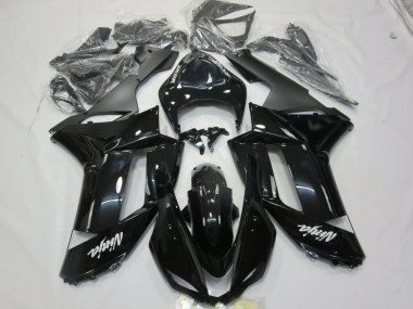 2007-2008 Gloss Black white decal Kawasaki ZX6R Fairings Canada