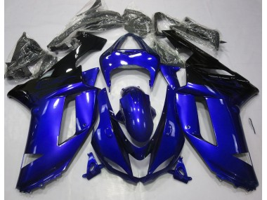 2007-2008 Gloss Blue & Black Kawasaki ZX6R Fairings Canada