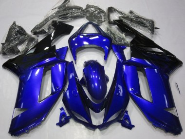2007-2008 Gloss Blue & Black Kawasaki ZX6R Fairings Canada