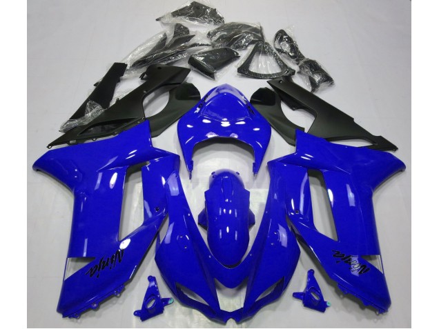 2007-2008 Gloss Blue Kawasaki ZX6R Fairings Canada