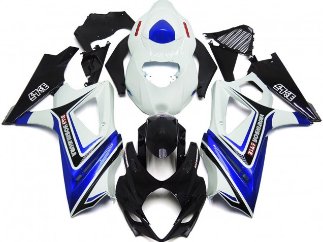 2007-2008 Gloss Blue with White and black OEM Style Suzuki GSXR 1000 Fairings Canada