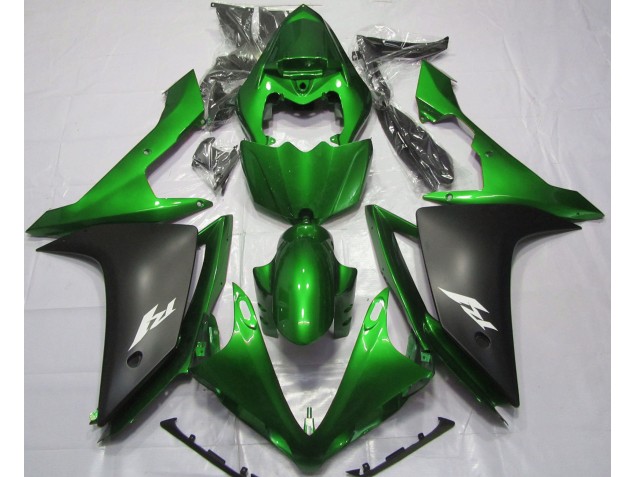 2007-2008 Gloss Green and Black Yamaha R1 Fairings Canada