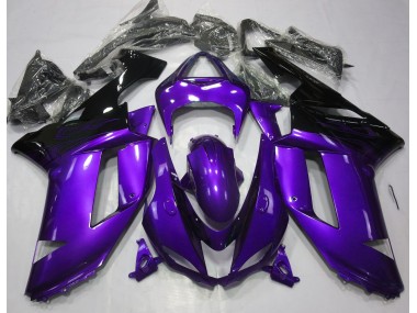 2007-2008 Gloss Purple & Black Kawasaki ZX6R Fairings Canada