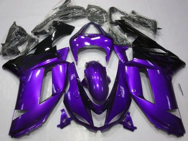 2007-2008 Gloss Purple & Black Kawasaki ZX6R Fairings Canada