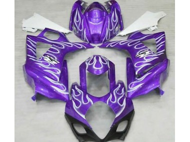 2007-2008 Gloss Purple and White Flame Suzuki GSXR 1000 Fairings Canada