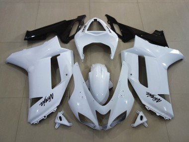 2007-2008 Gloss White Kawasaki ZX6R Fairings Canada