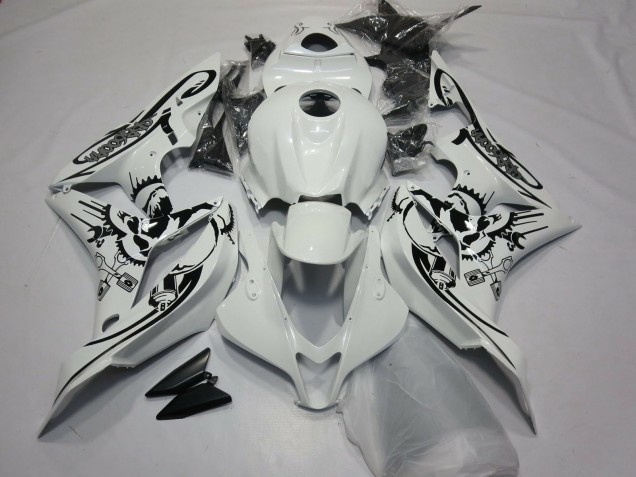 2007-2008 Gloss White Special Design Honda CBR600RR Fairings Canada