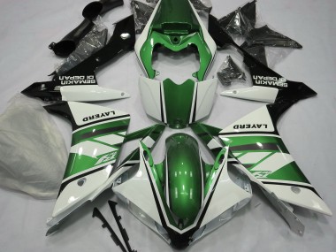2007-2008 Gloss White and Green Yamaha R1 Fairings Canada
