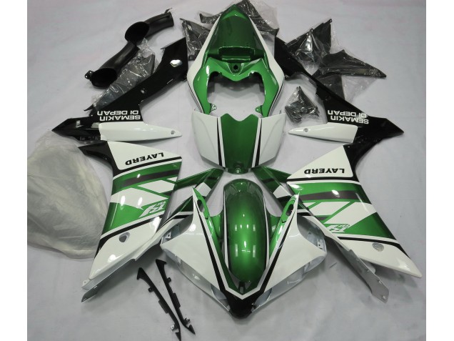 2007-2008 Gloss White and Green Yamaha R1 Fairings Canada 2007-2008 Gloss White and Green Yamaha R1 Fairings Canada