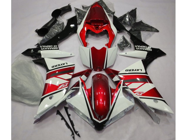 2007-2008 Gloss White and Red Yamaha R1 Fairings Canada 2007-2008 Gloss White and Red Yamaha R1 Fairings Canada