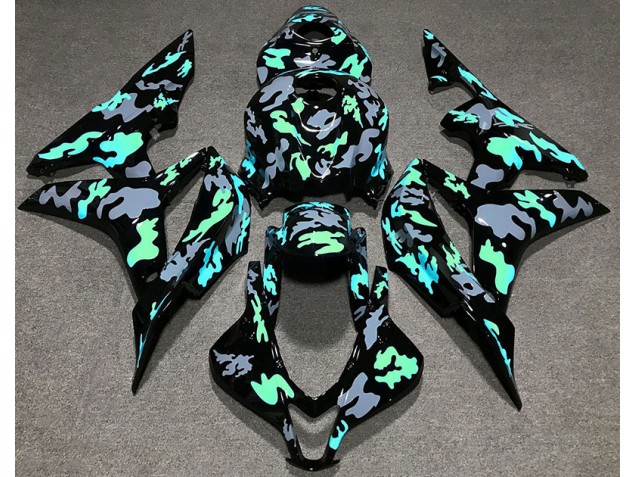 2007-2008 Green and Gray Camouflage Honda CBR600RR Fairings Canada 2007-2008 Green and Gray Camouflage Honda CBR600RR Fairings Canada