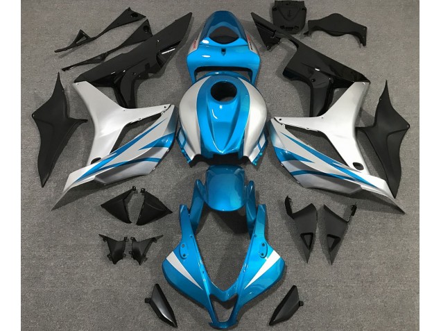 2007-2008 Light Blue and Silver OEM Style Honda CBR600RR Fairings Canada