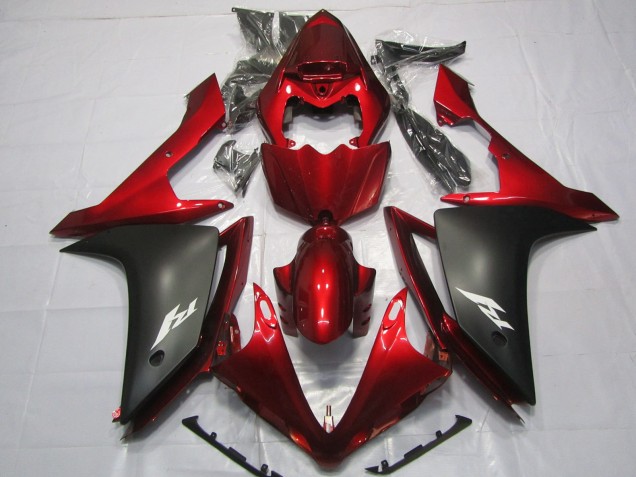 2007-2008 Maroon and Matte Yamaha R1 Fairings Canada