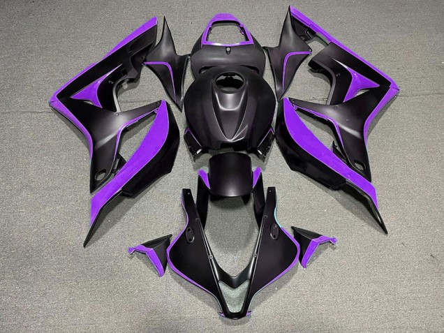 2007-2008 Matte Black & Purple Honda CBR600RR Fairings Canada