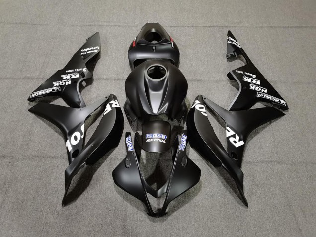 2007-2008 Matte Black Repsol Honda CBR600RR Fairings Canada