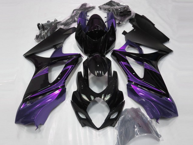 2007-2008 Mood Purple and Gloss Black Suzuki GSXR 1000 Fairings Canada 2007-2008 Mood Purple and Gloss Black Suzuki GSXR 1000 Fairings Canada