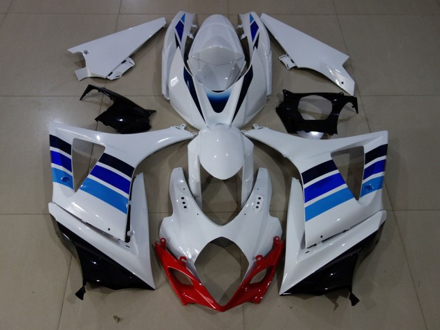 2007-2008 OEM Style Blue and White Suzuki GSXR 1000 Fairings Canada