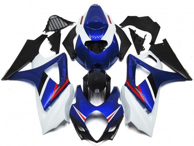 2007-2008 OEM Style Gloss Blue and White Red Logo Suzuki GSXR 1000 Fairings Canada 2007-2008 OEM Style Gloss Blue and White Red Logo Suzuki GSXR 1000 Fairings Canada