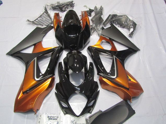 2007-2008 Orange and Black Suzuki GSXR 1000 Fairings Canada