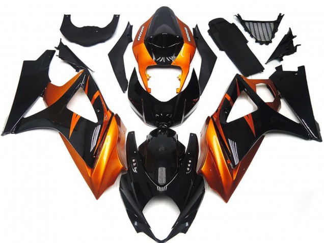 2007-2008 Orange and Gloss Black Style Suzuki GSXR 1000 Fairings Canada 2007-2008 Orange and Gloss Black Style Suzuki GSXR 1000 Fairings Canada