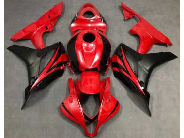 2007-2008 Pearl Red & Black Honda CBR600RR Fairings Canada