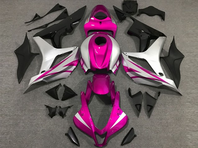 2007-2008 Pink and Silver OEM Style Honda CBR600RR Fairings Canada