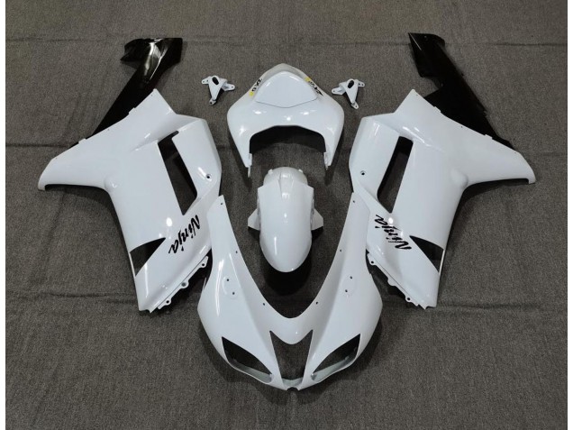 2007-2008 Plain White Gloss Kawasaki ZX6R Fairings Canada 2007-2008 Plain White Gloss Kawasaki ZX6R Fairings Canada