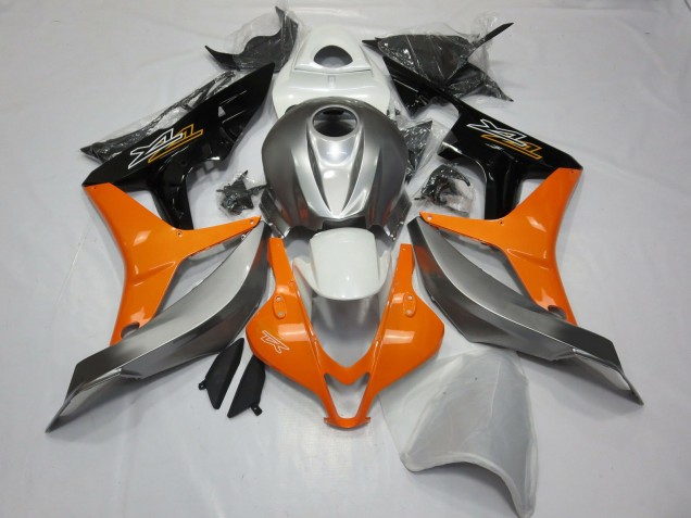 2007-2008 Silver White and Orange Honda CBR600RR Fairings Canada 2007-2008 Silver White and Orange Honda CBR600RR Fairings Canada