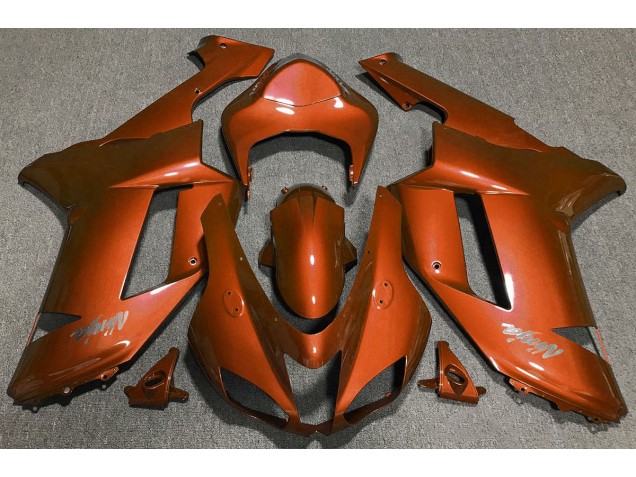 2007-2008 Tiger Orange Kawasaki ZX6R Fairings Canada