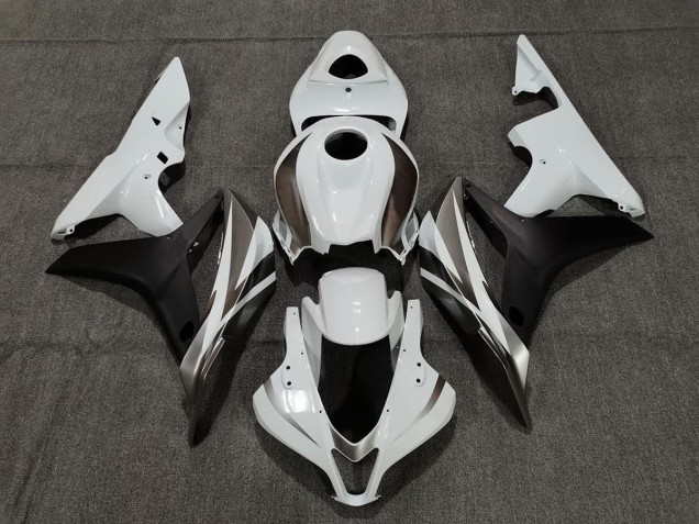 2007-2008 White Graphite and Black Honda CBR600RR Fairings Canada