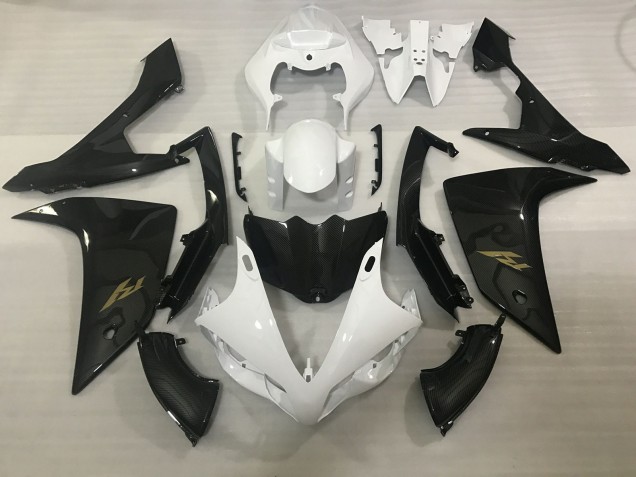 2007-2008 White and Carbon Style Yamaha R1 Fairings Canada 2007-2008 White and Carbon Style Yamaha R1 Fairings Canada