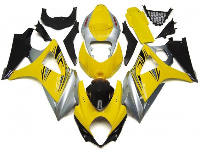 2007-2008 Yellow and Silver OEM Style Suzuki GSXR 1000 Fairings Canada 2007-2008 Yellow and Silver OEM Style Suzuki GSXR 1000 Fairings Canada