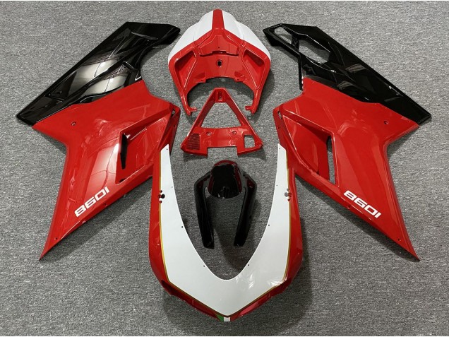 2007-2012 Black Red White Ducati 848 1098 1198 Fairings Canada 2007-2012 Black Red White Ducati 848 1098 1198 Fairings Canada
