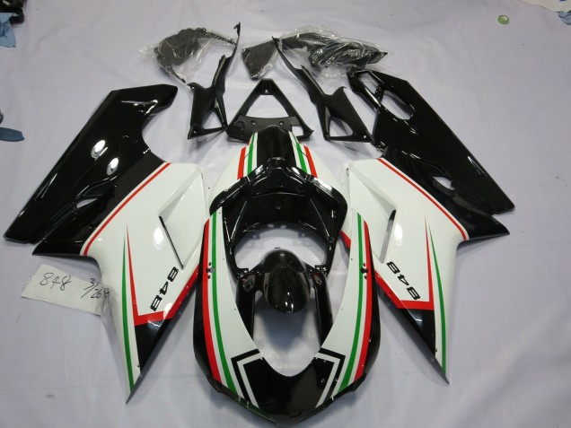 2007-2012 Black tri Color Ducati 848 1098 1198 Fairings Canada 2007-2012 Black tri Color Ducati 848 1098 1198 Fairings Canada