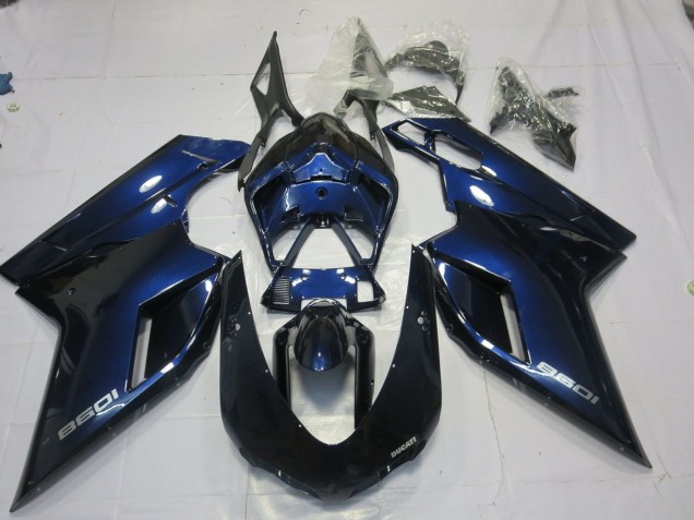 2007-2012 Deep Blue Ducati 848 1098 1198 Fairings Canada