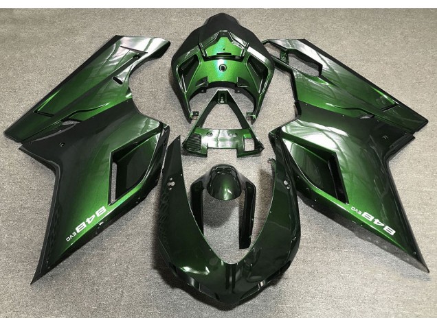2007-2012 Deep Green Ducati 848 1098 1198 Fairings Canada