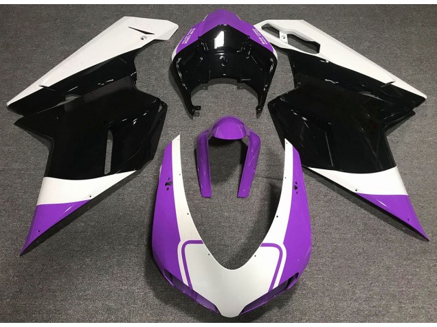 2007-2012 Gloss Purple White and Black Ducati 848 1098 1198 Fairings Canada 2007-2012 Gloss Purple White and Black Ducati 848 1098 1198 Fairings Canada