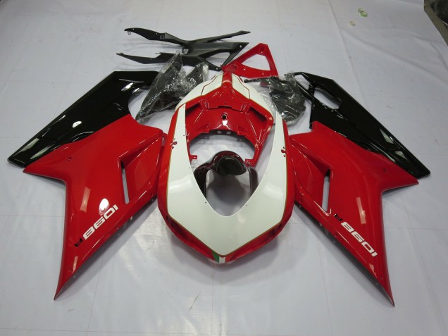 2007-2012 Red and White Ducati 848 1098 1198 Fairings Canada