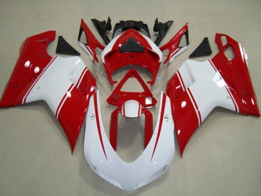 2007-2012 Red and White Pin Ducati 848 1098 1198 Fairings Canada
