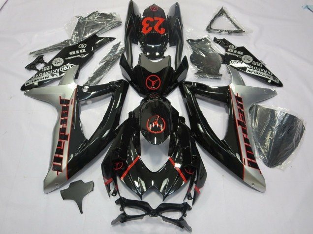 2008-2010 Black Grey Jordan Suzuki GSXR 600-750 Fairings Canada