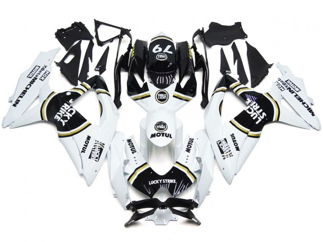 2008-2010 Black Lucky Strike 79 Suzuki GSXR 600-750 Fairings Canada