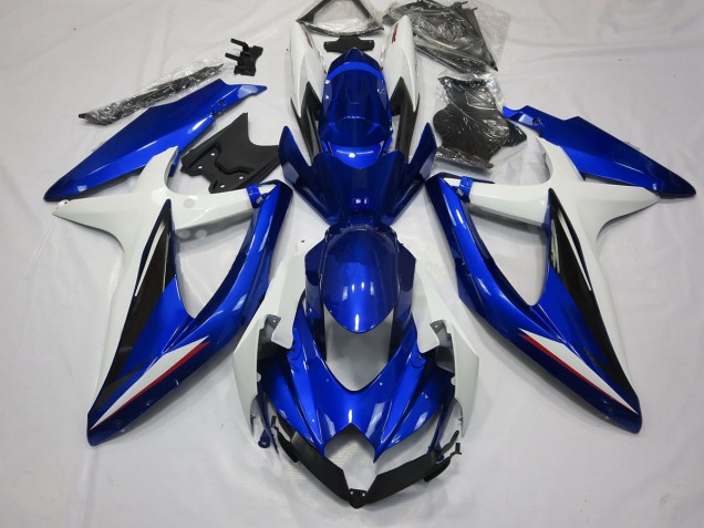 2008-2010 Blue Black and White Suzuki GSXR 600-750 Fairings Canada